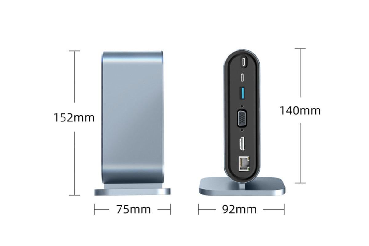 12-in-1 USB-C Hub with USB 3.0 Ports & Mini HDMI OTG Support