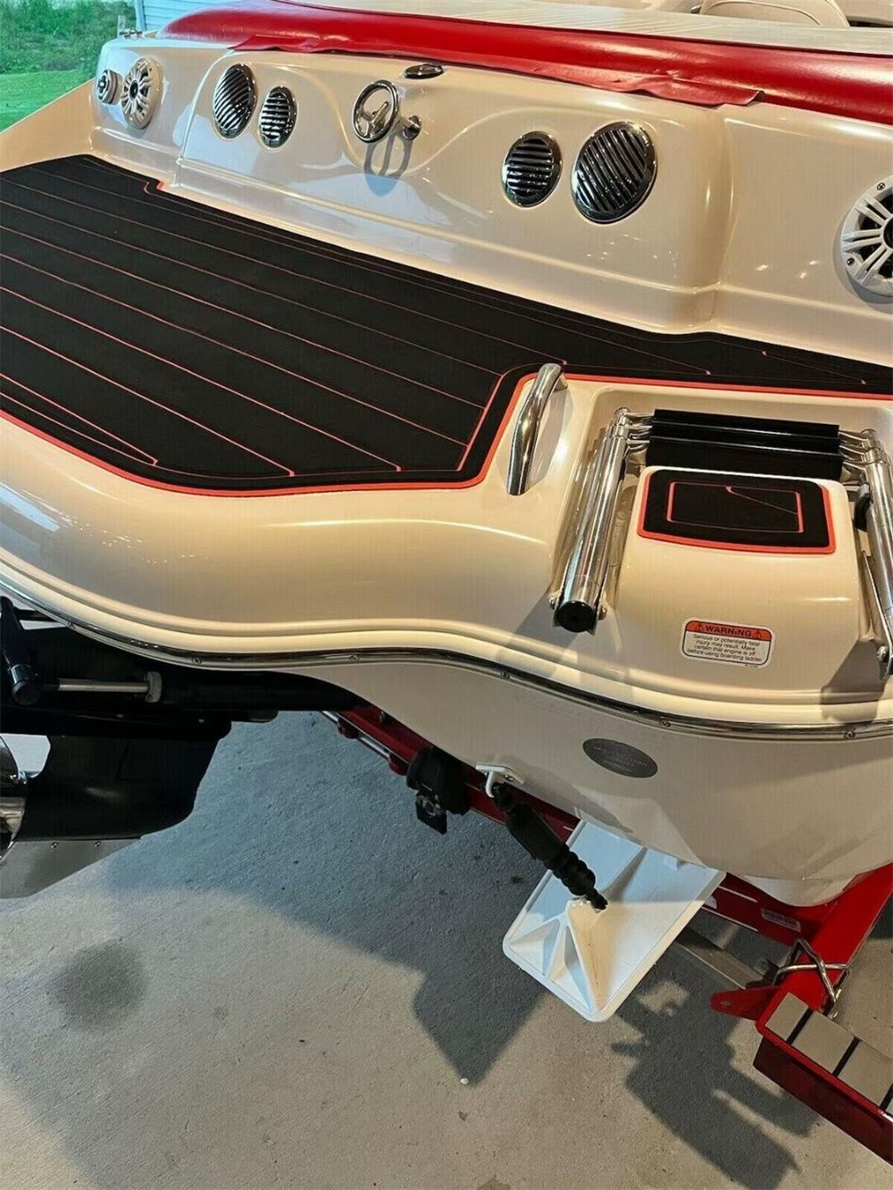 2006 Tahoe Q6 Swim Platform Boat EVA Faux Foam Teak Deck Floor Pad Flooring Mat SeaDek MarineMat Gatorstep Style Self Adhesive