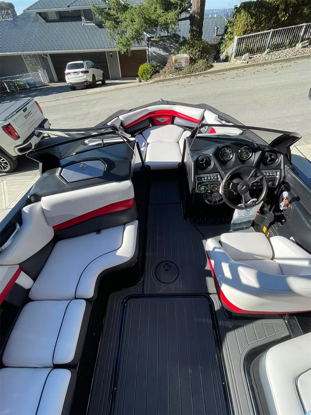 2015-2017 AXIS A22 Swim Platform Cockpit Pad Boat EVA Foam Teak Deck Floor Mat SeaDek MarineMat Style Self Adhesive