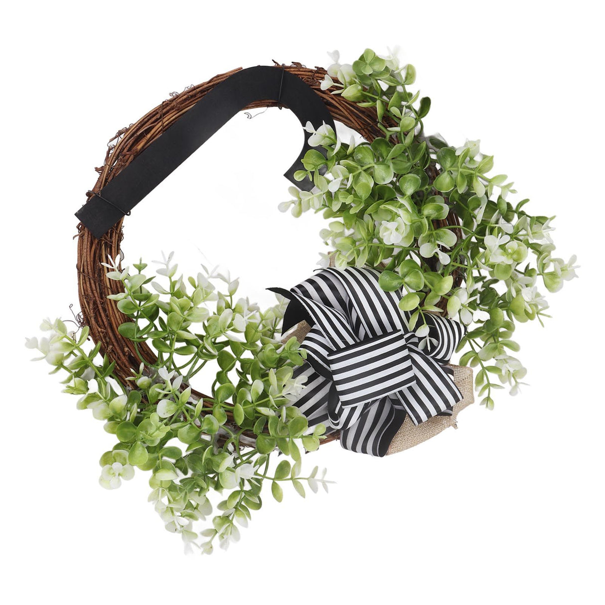 Creative Front Door Wreath with Bow 26 Letter Garden Outdoor Decorative Wreath