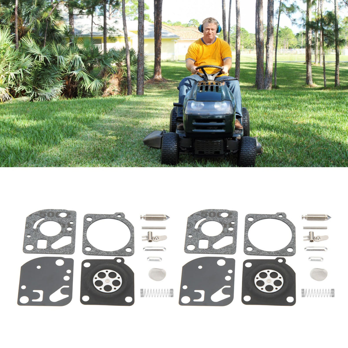 2 Sets Carburetor Gasket Kit for Srm2305 2015 2100 GT2000 GT2150 1600 2000 2300GT Lawn Mower