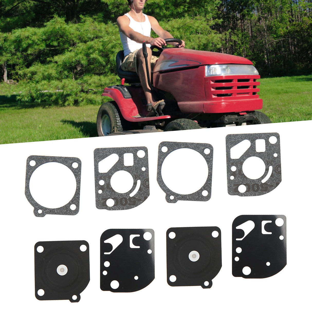 2 Sets Carburetor Gasket Kit for Srm2305 2015 2100 GT2000 GT2150 1600 2000 2300GT Lawn Mower