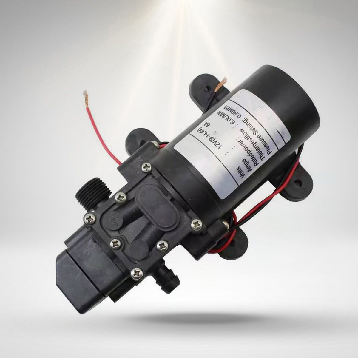 High Pressure Diaphragm Pump Smart Electric 6L Flow Rate Self Priming Pump for Car Wash Agricultural DC12V 72W