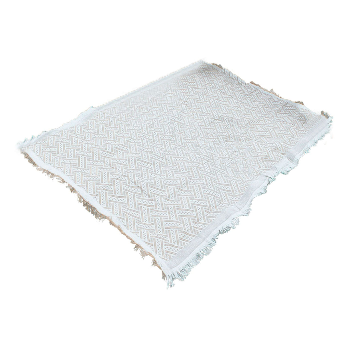 Outdoor Picnic Blanket with Fringe Cotton Soft Comfortable Simple Style for Camping Beach 180x130
