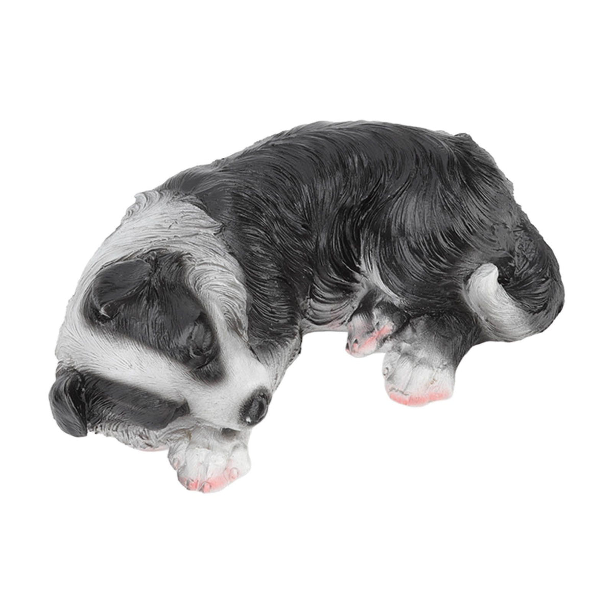 Puppy Statues Sculptures Synthetic Resin Waterproof Border Collie Statue Ornament for Garden Outdoor