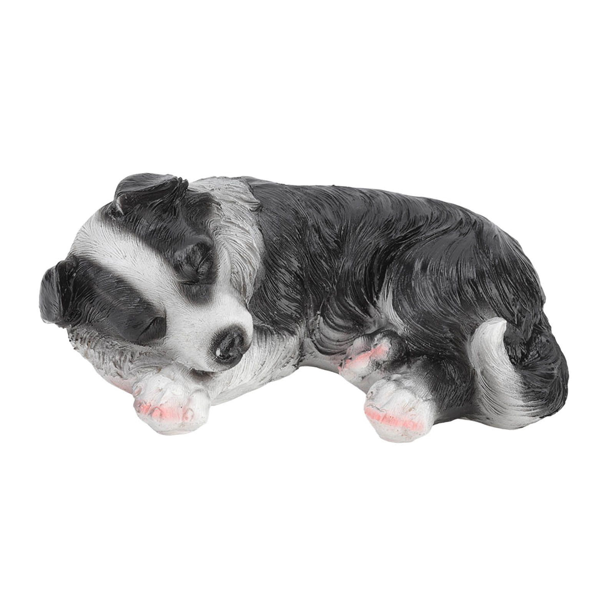 Puppy Statues Sculptures Synthetic Resin Waterproof Border Collie Statue Ornament for Garden Outdoor