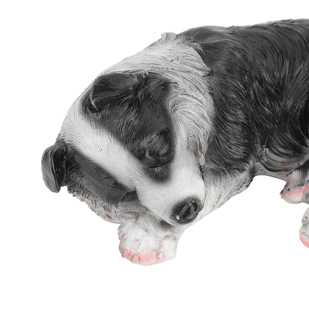 Puppy Statues Sculptures Synthetic Resin Waterproof Border Collie Statue Ornament for Garden Outdoor