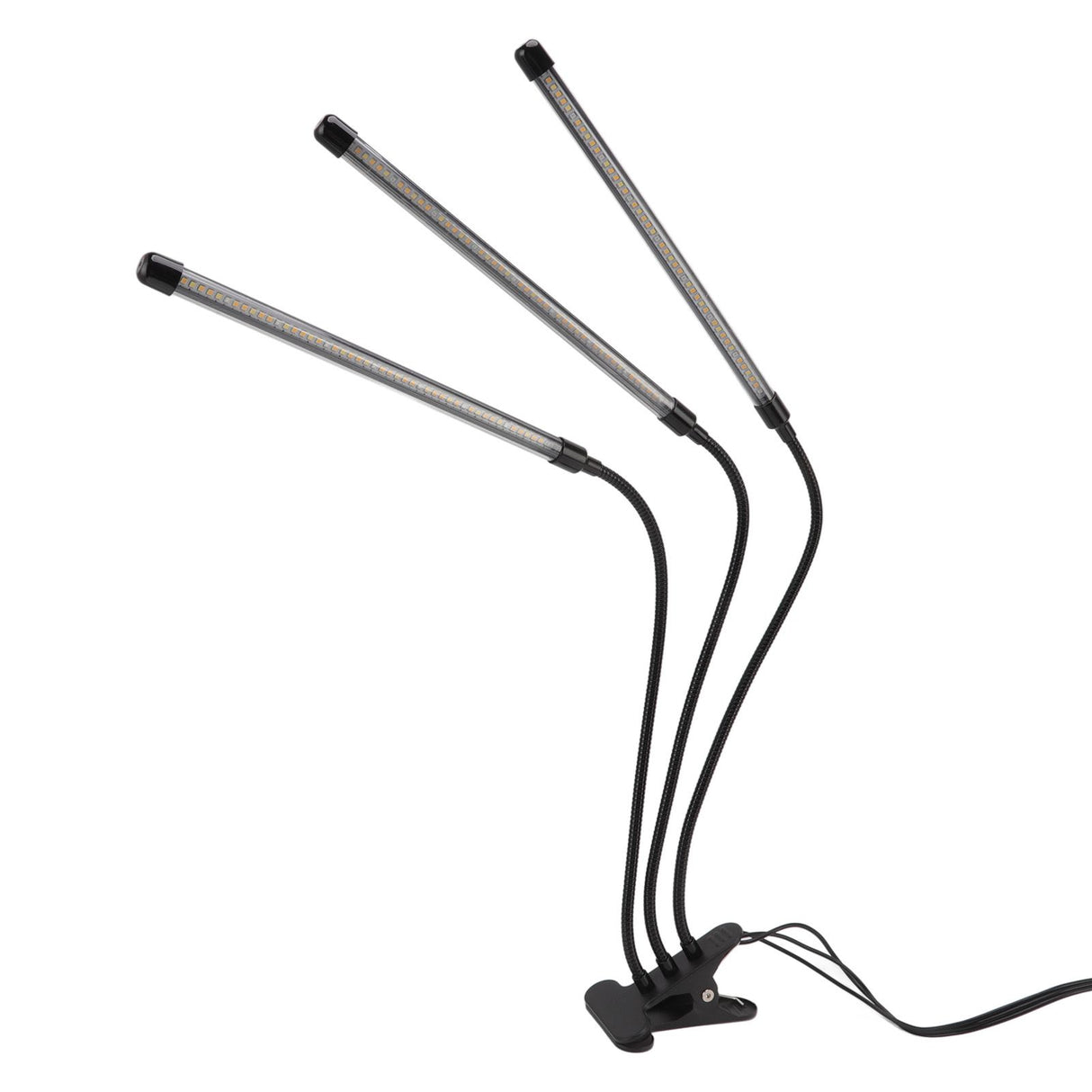 3 Head Clip Plant Light Full Spectrum Red White Warm Light 10 Level Dimmable USB LED Plant Growing Lamp with Timer