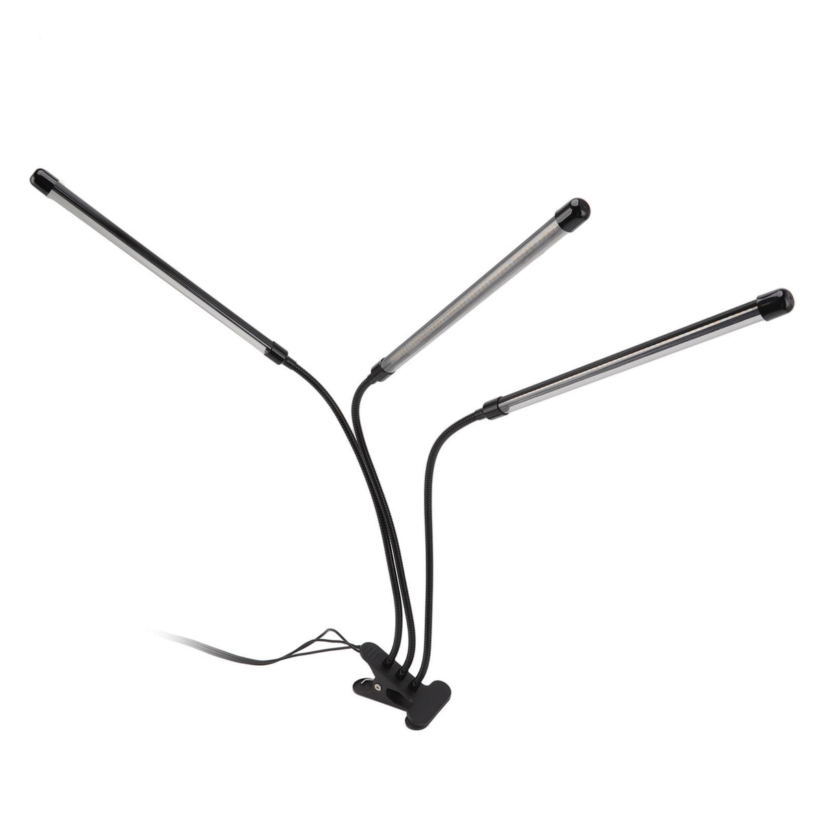 3 Head Clip Plant Light Full Spectrum Red White Warm Light 10 Level Dimmable USB LED Plant Growing Lamp with Timer