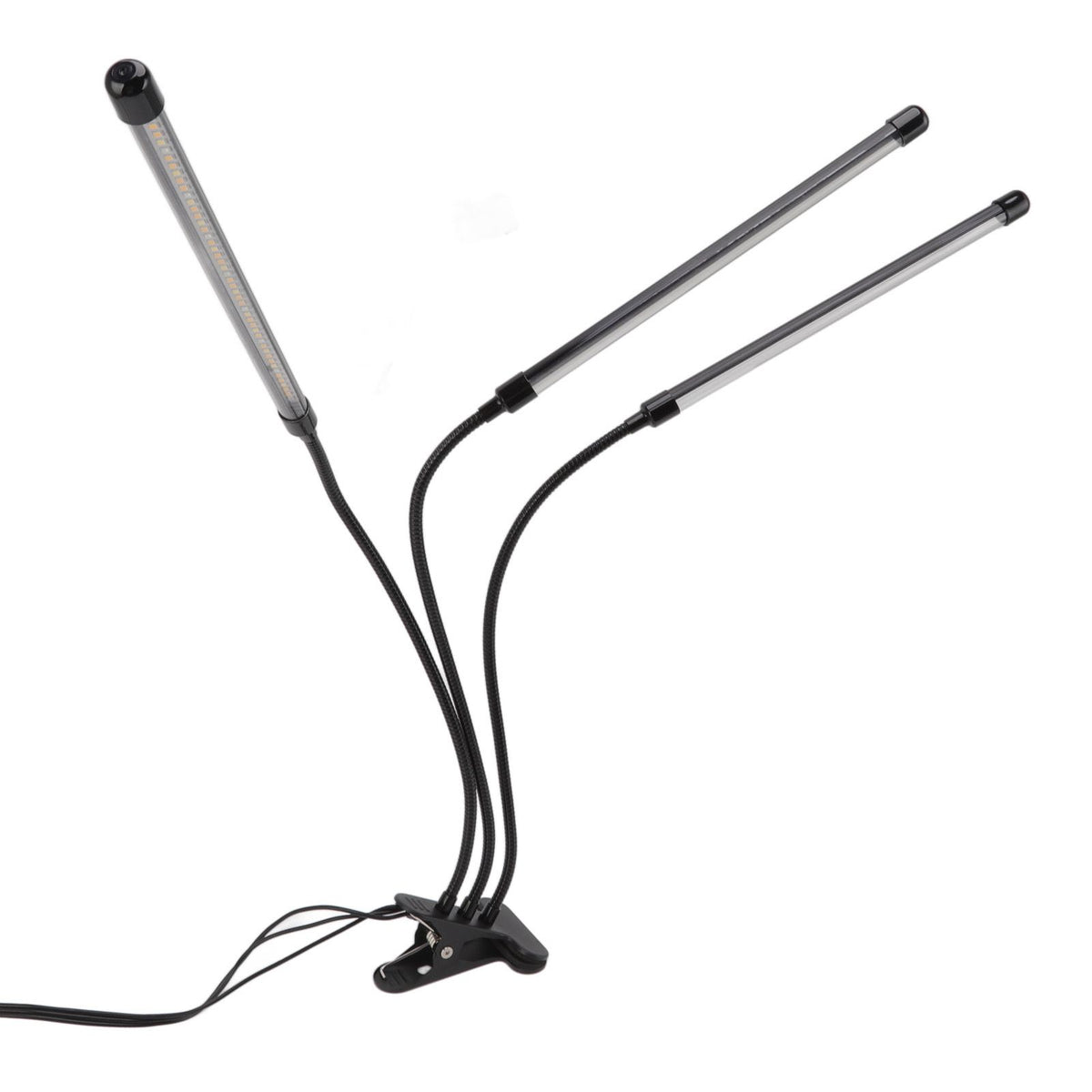 3 Head Clip Plant Light Full Spectrum Red White Warm Light 10 Level Dimmable USB LED Plant Growing Lamp with Timer