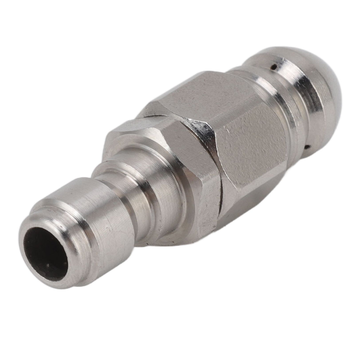 G1/4 Inch Stainless Steel High Pressure Washer Drain Sewer Cleaning Pipe Jetter Spray Quick Plug Drain Hose Nozzle