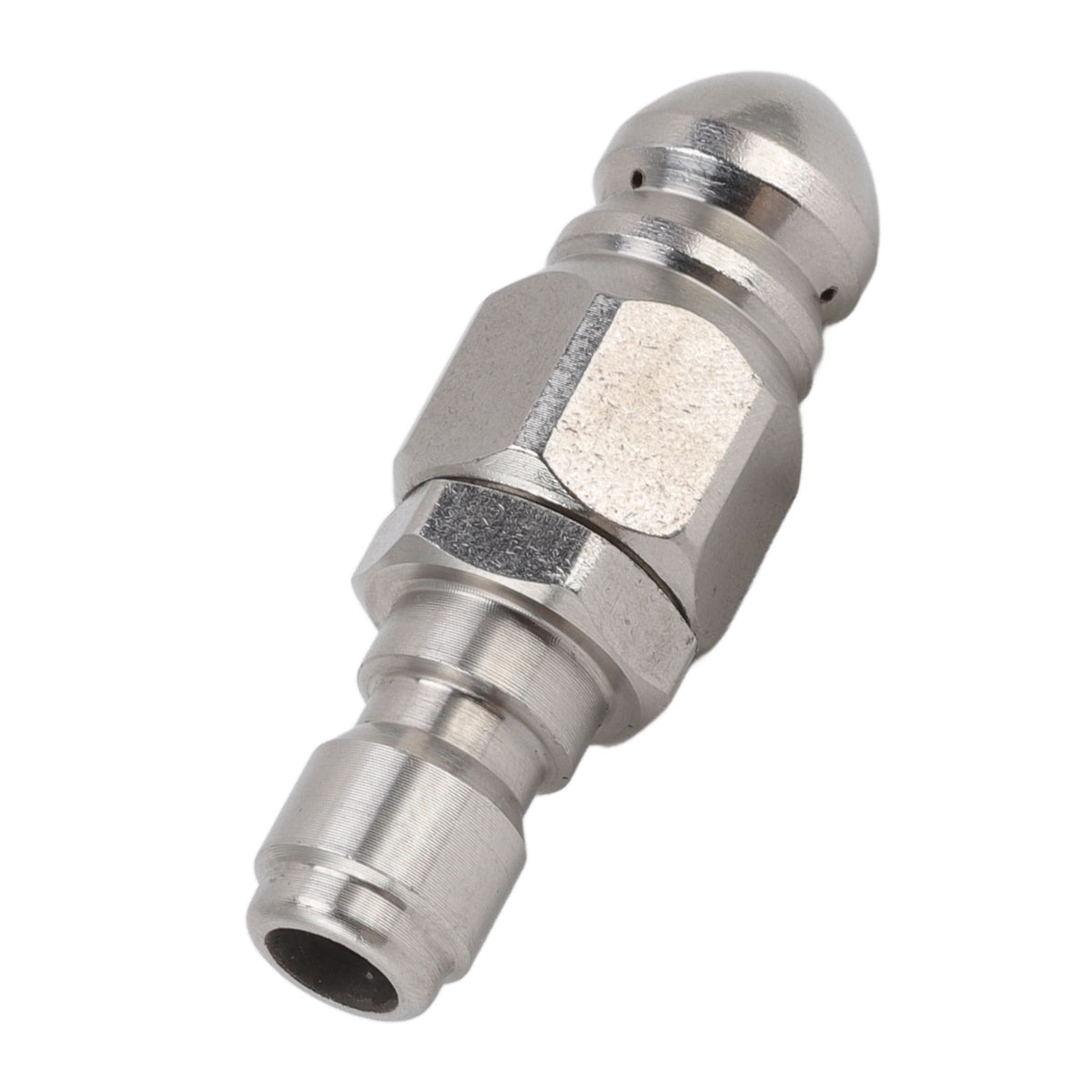 G1/4 Inch Stainless Steel High Pressure Washer Drain Sewer Cleaning Pipe Jetter Spray Quick Plug Drain Hose Nozzle
