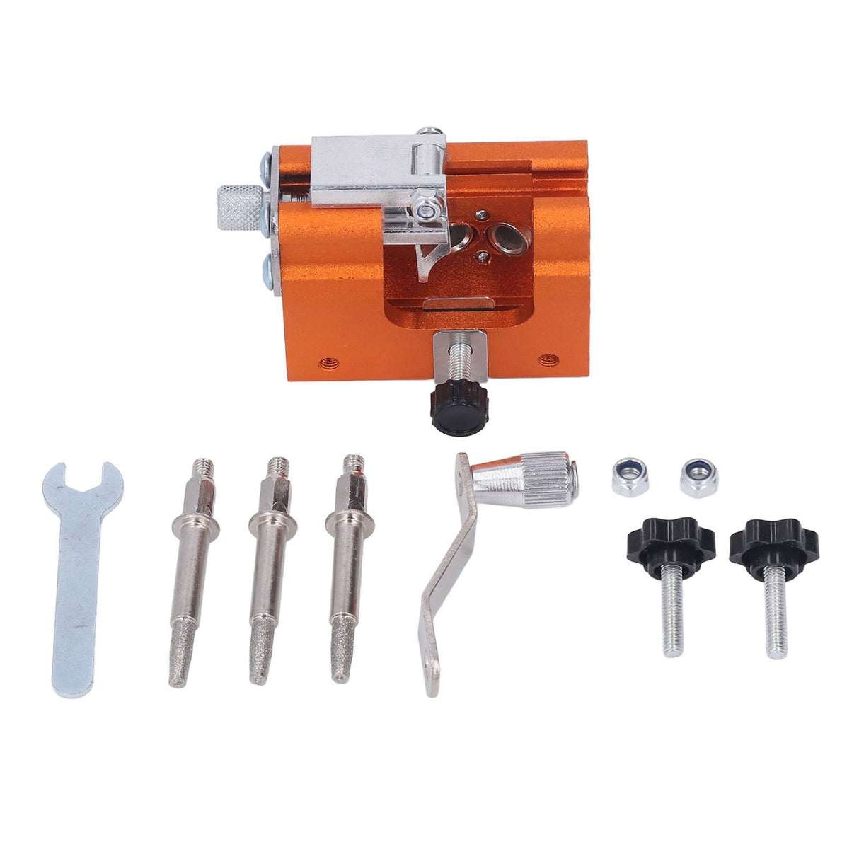Portable Crank Chainsaw Sharpening Jig Stainless Steel Chainsaw Tooth Blade Grinder Precise Sharpening Kit for Repairing