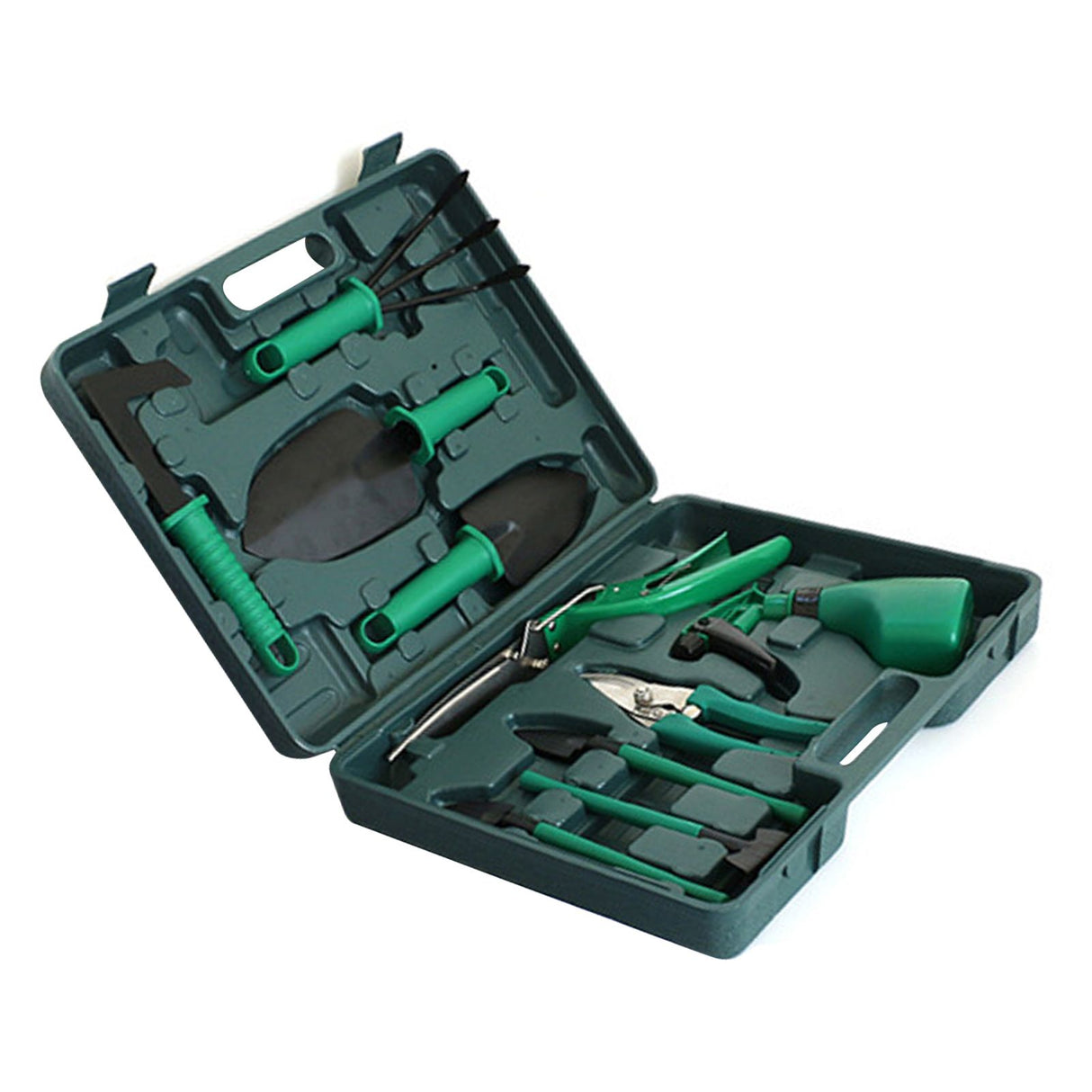 Potted Plant Pruning Shovel Kit Garden Planting Weeding Set Bonsai Trimming Garden Tools Green 10 PCS