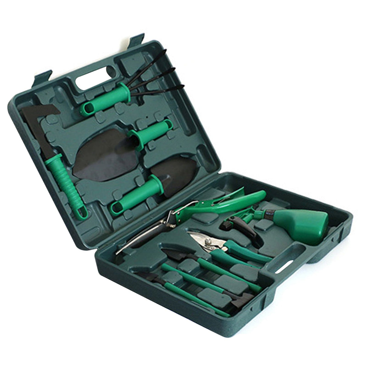 Potted Plant Pruning Shovel Kit Garden Planting Weeding Set Bonsai Trimming Garden Tools Green 10 PCS