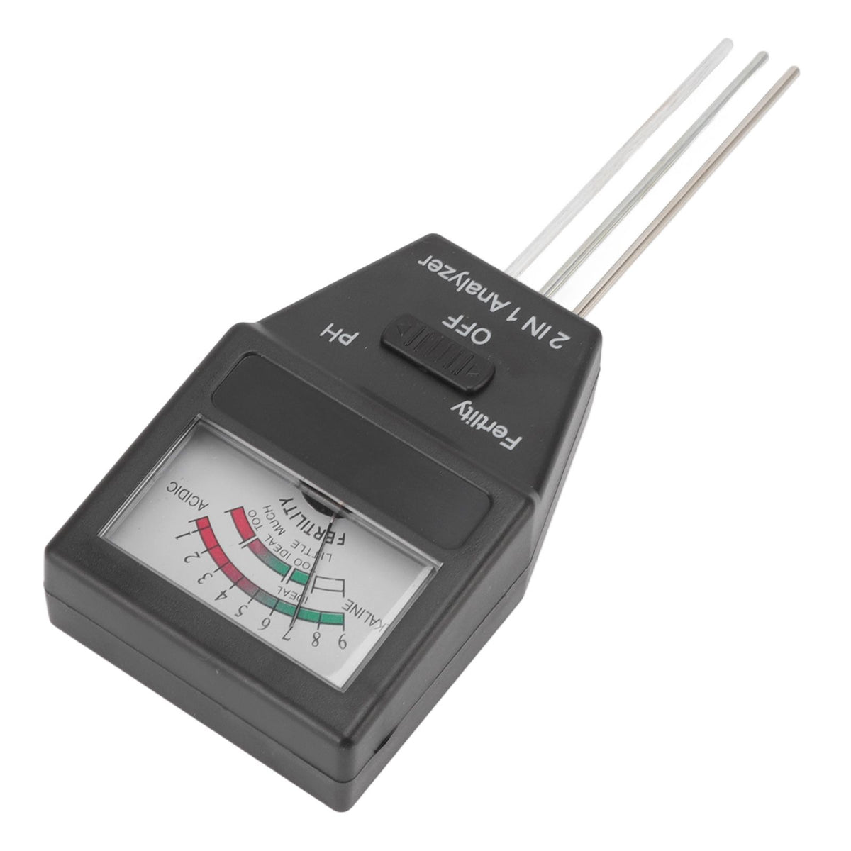 2 in 1 Soil PH Meter Soil Fertility Tester with 3 Probes for Home Garden Lawn Farm Indoor and Outdoor Use