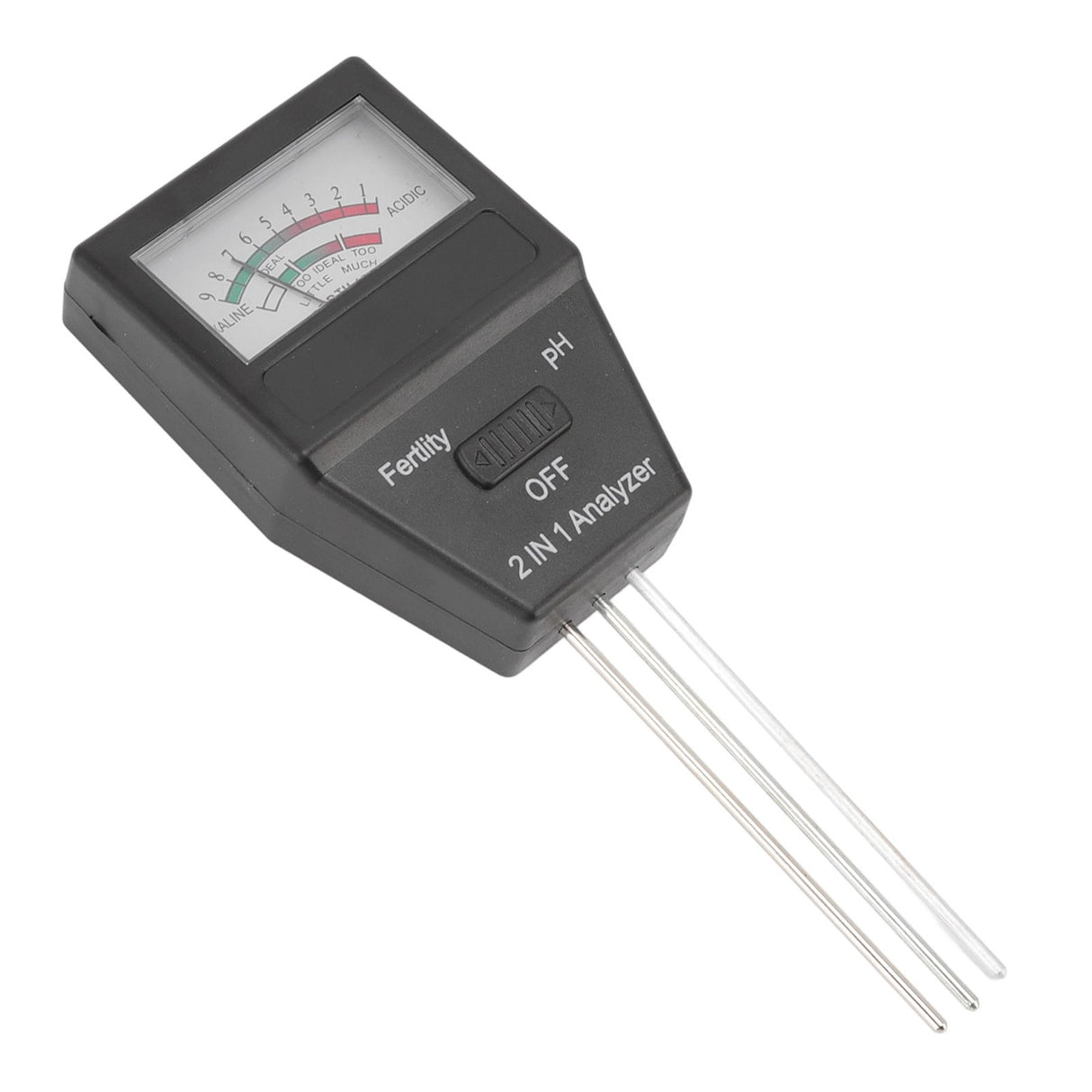 2 in 1 Soil PH Meter Soil Fertility Tester with 3 Probes for Home Garden Lawn Farm Indoor and Outdoor Use