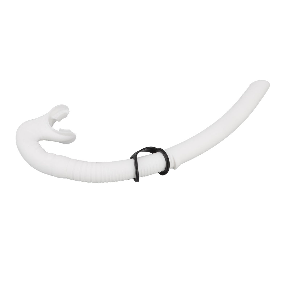 Diving Breathing Tube Foldable Soft Mouthpiece Silicone Freediving Snorkel for Spearfishing Swimming Snorkeling White