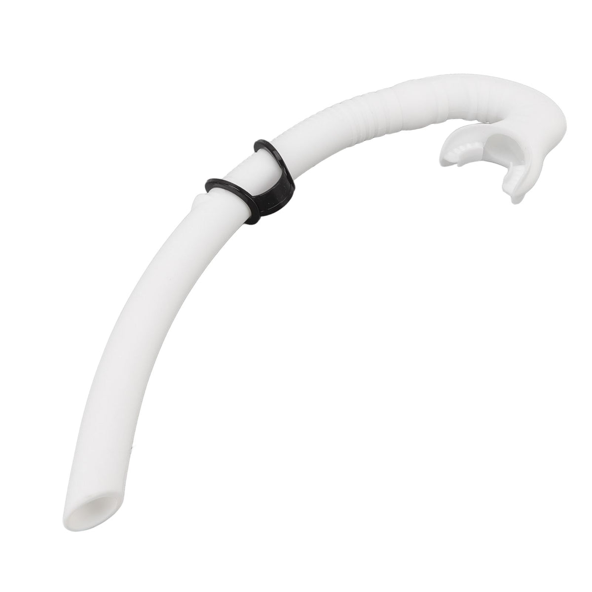 Diving Breathing Tube Foldable Soft Mouthpiece Silicone Freediving Snorkel for Spearfishing Swimming Snorkeling White
