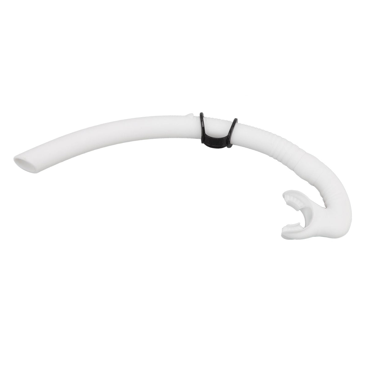 Diving Breathing Tube Foldable Soft Mouthpiece Silicone Freediving Snorkel for Spearfishing Swimming Snorkeling White