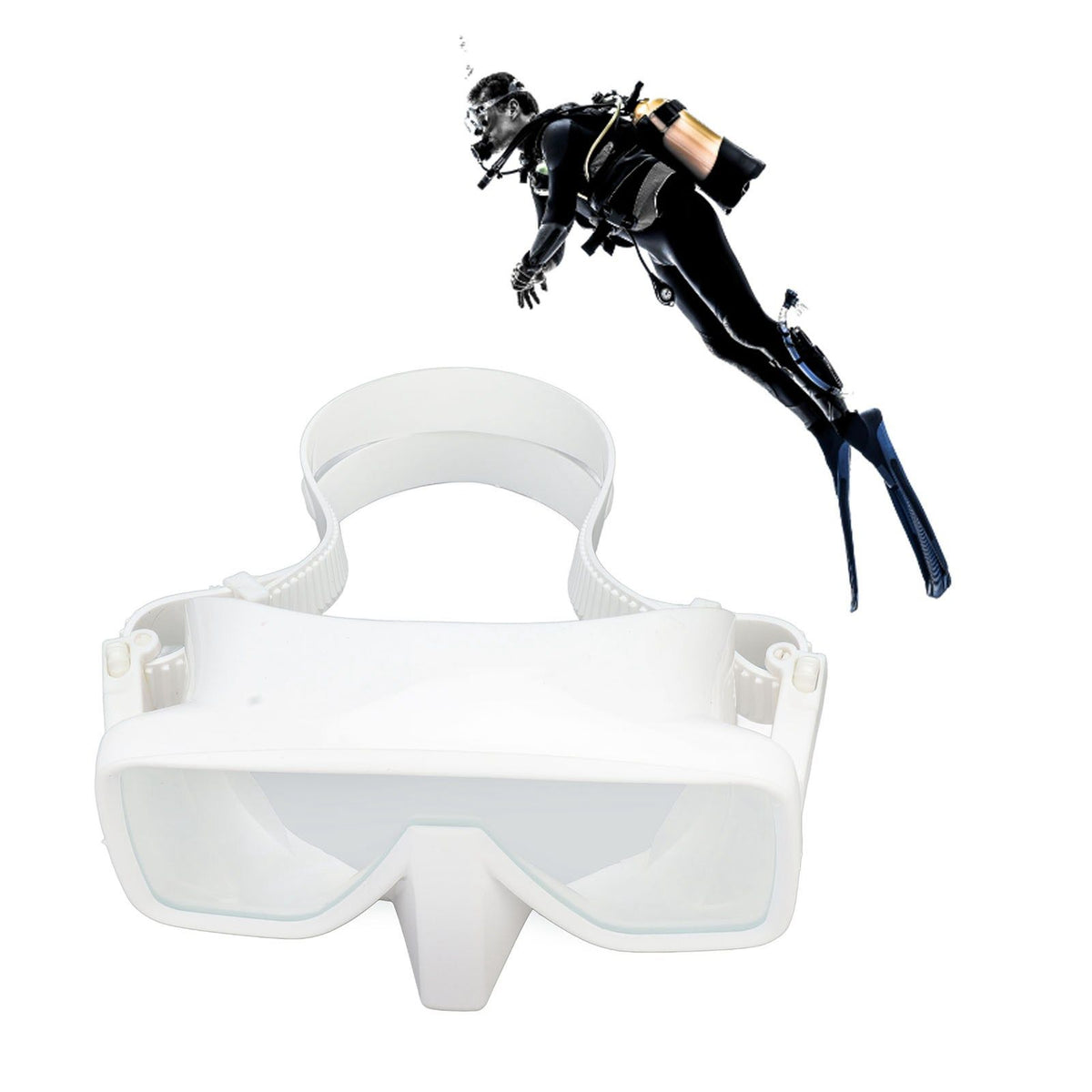 Swimming Goggles Tempered Glass Silica Gel Snorkeling Diving Face Guard for Adult Diving Equipment