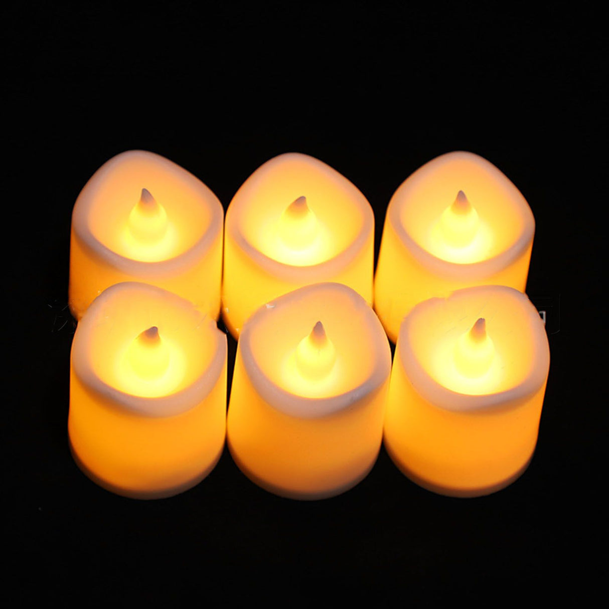 24PCS Electric LED Candles Plastic Electronic Components Tea Light Set For Wedding Confession Decoration Flameless