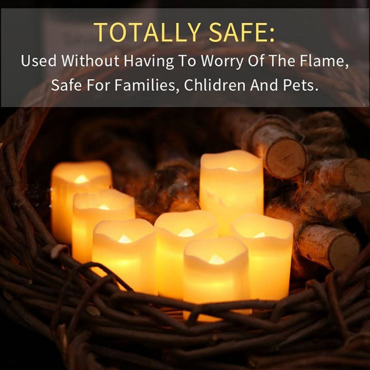 24PCS Electric LED Candles Plastic Electronic Components Tea Light Set For Wedding Confession Decoration Flameless