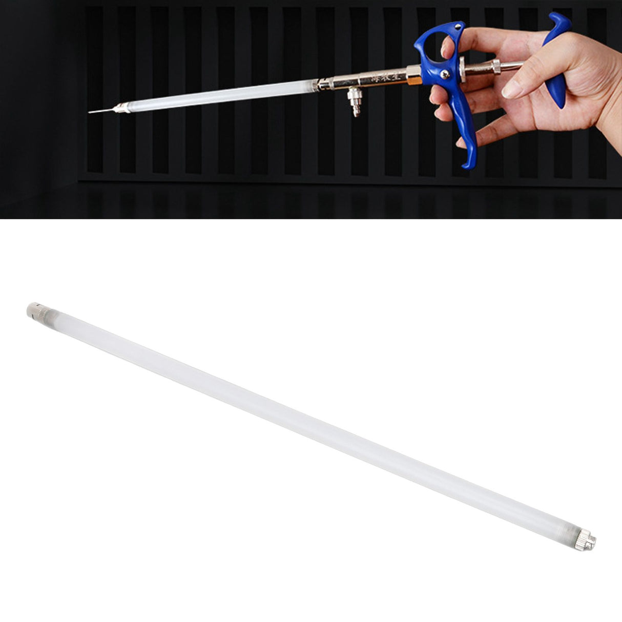 Injection Syringe Extension Tube Extending Injection Distance Syringe Extension Tube for Luer Lock Injector Long Style(37.5x1.2cm / 14.8x0.5in)