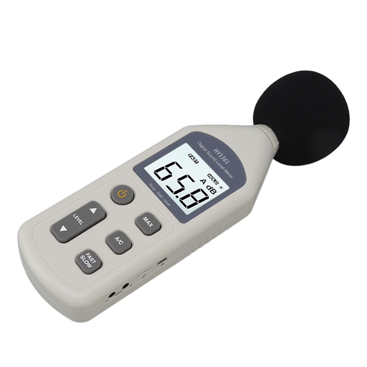 Decibel Meter High Accuracy LCD Screen 30 to 130dBA 5V USB Noise Detector with Backlight for Hospitals Shopping Malls