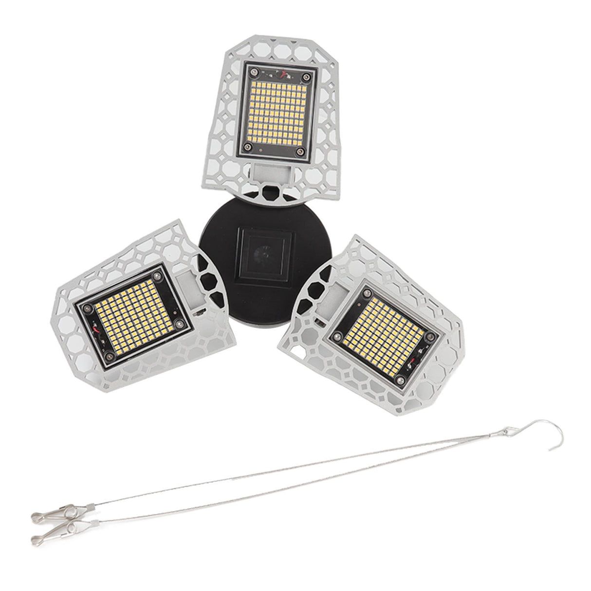 LED Grow Light 297 LEDs Folding Three Leaves Indoor Plant Grow Light for Greenhouse Succulent 100‑277V