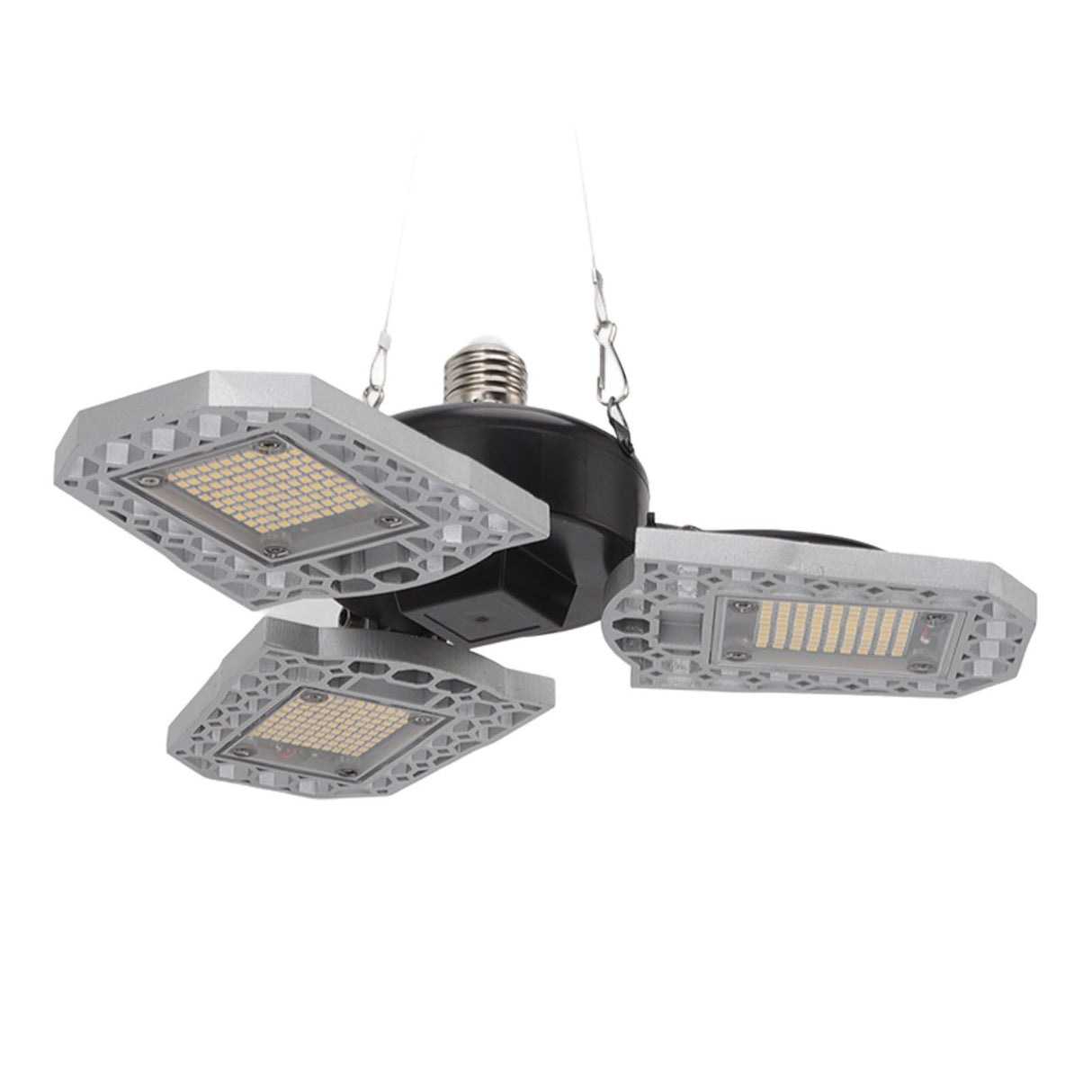 LED Grow Light 297 LEDs Folding Three Leaves Indoor Plant Grow Light for Greenhouse Succulent 100‑277V