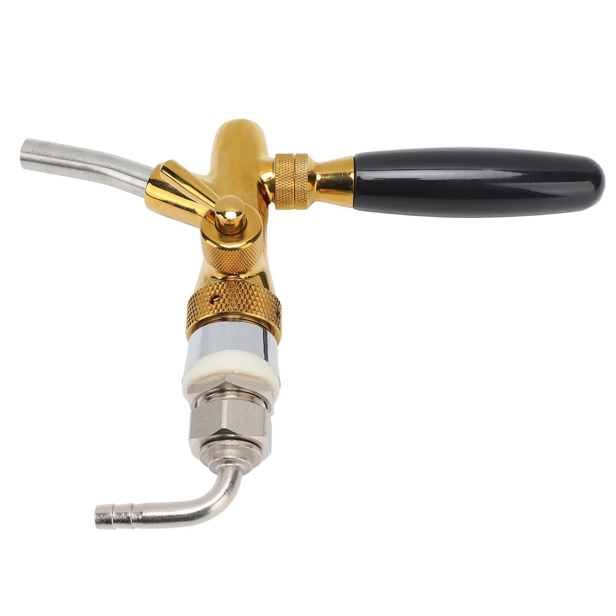 Adjustable Draft Beer Faucet Food Grade Golden Stainless Steel Beer Keg Tap for Bar Hotel