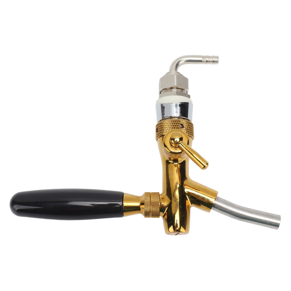 Adjustable Draft Beer Faucet Food Grade Golden Stainless Steel Beer Keg Tap for Bar Hotel
