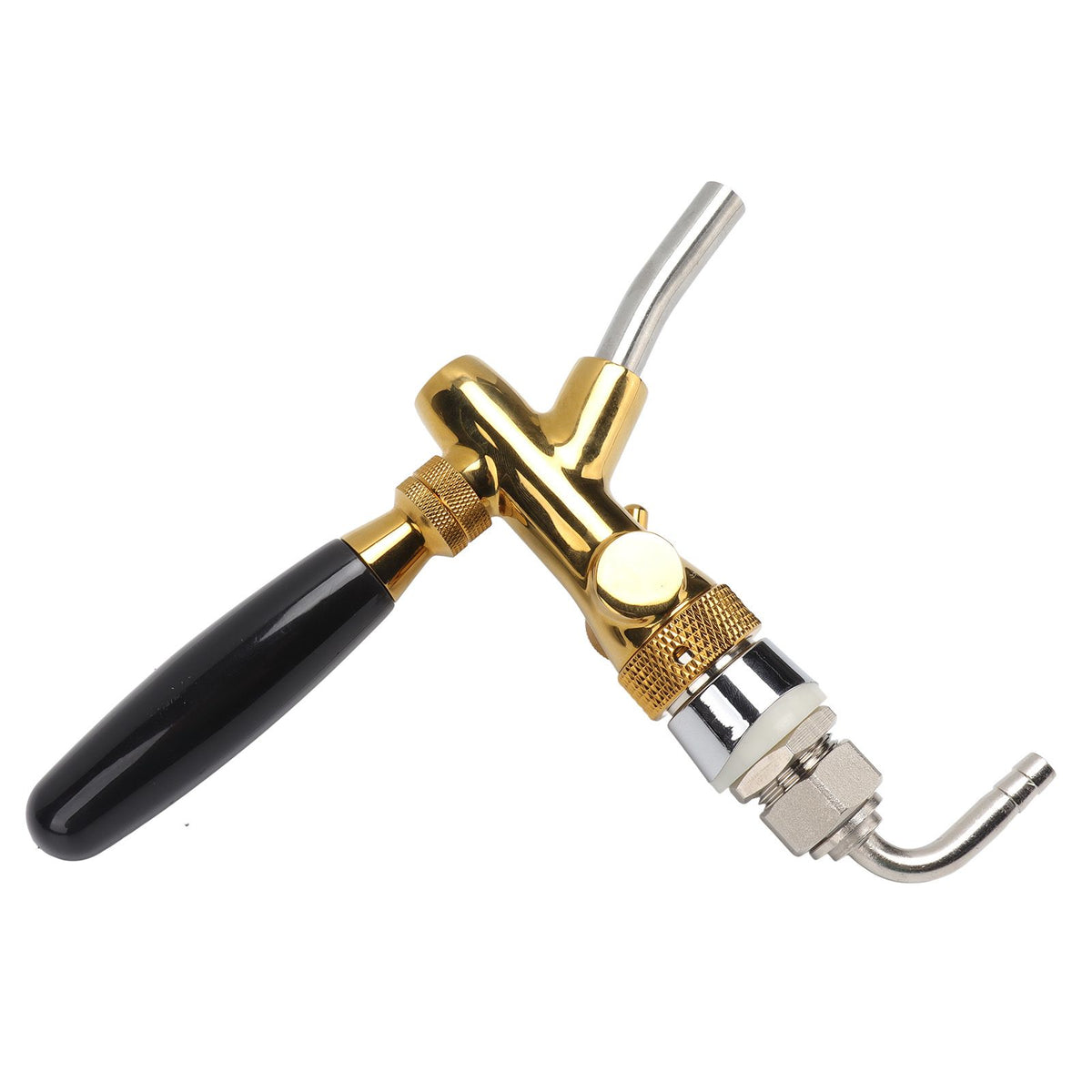 Adjustable Draft Beer Faucet Food Grade Golden Stainless Steel Beer Keg Tap for Bar Hotel
