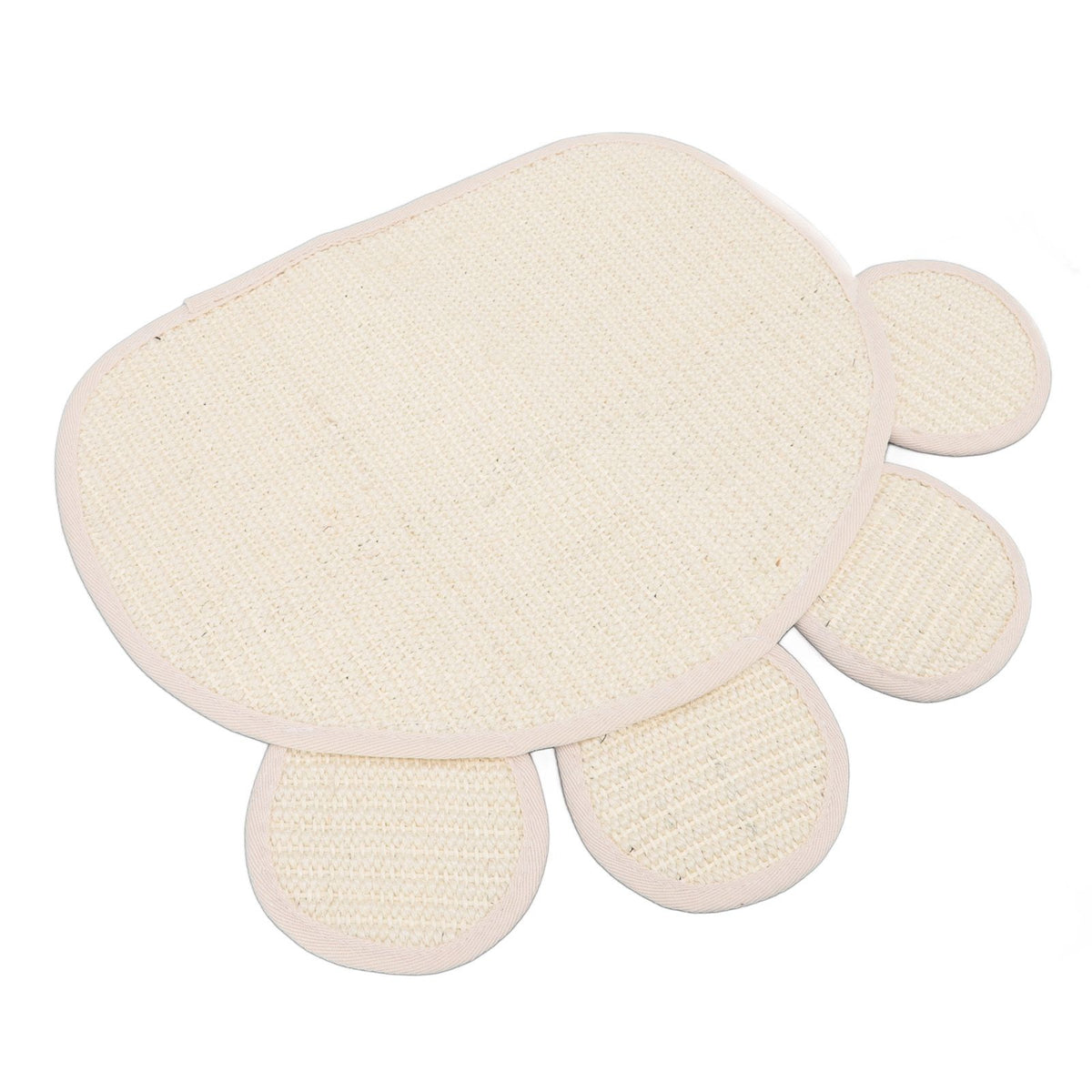 Sisal Cat Scratcher Mat Cute Shape Grinding Claw Protecting Furniture Cat Floor Scratching Pad for Cats Kittens