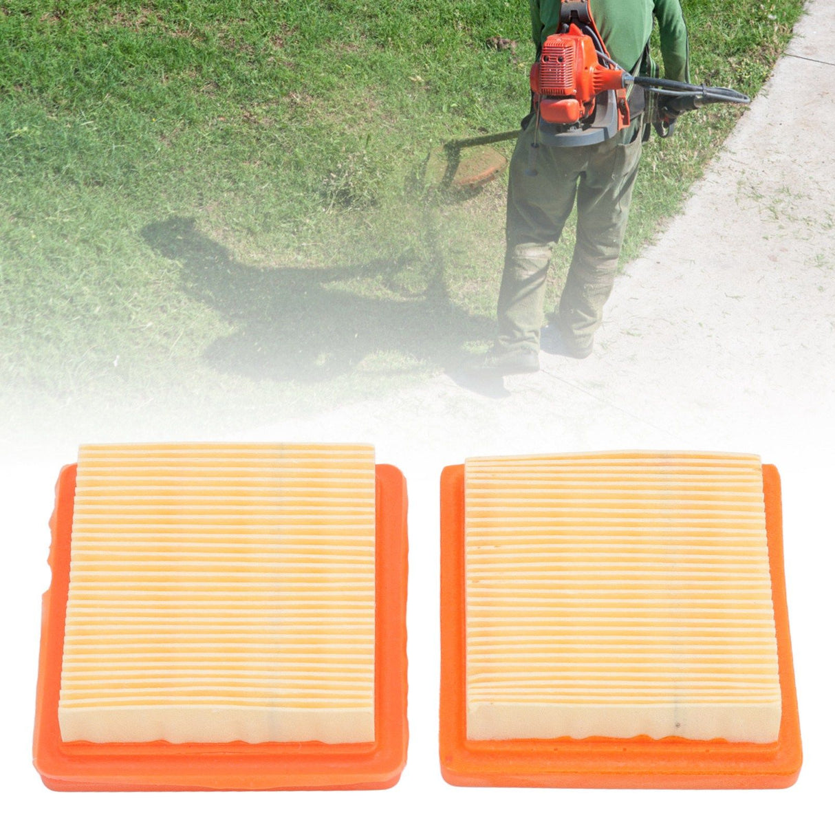 5PCS Trimmer Air Filter Panel Filter Paper Trimmer Air Filter Replacement for Stihl FS91 Garden Tool