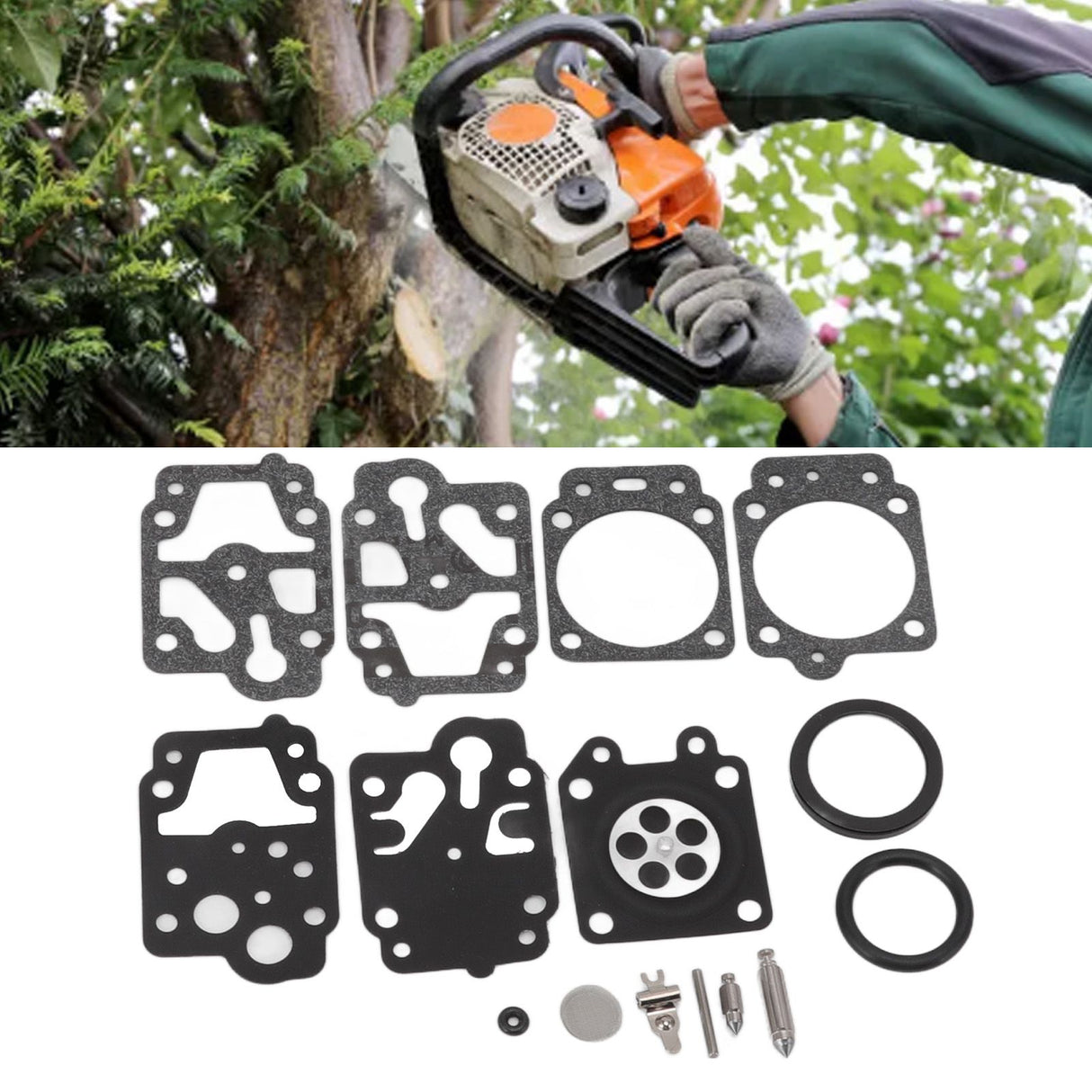 Paper Pad Washer Gasket Set Chainsaw Carburetor Gasket Kit Carburettor Repair Kit for D11 WYL