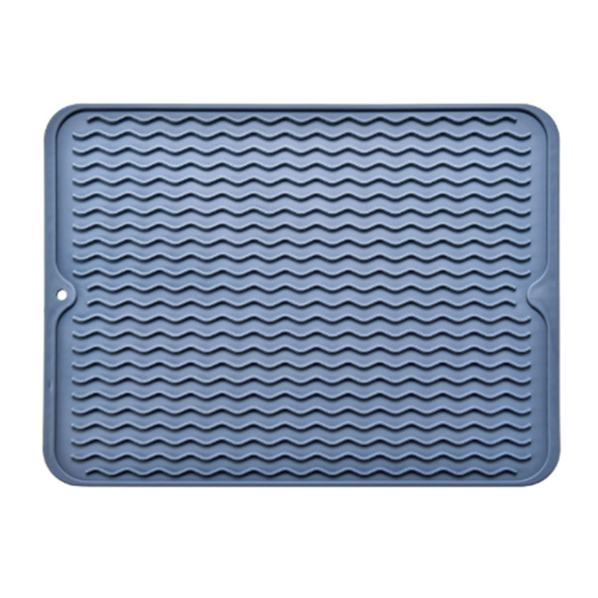 Table Insulating Rubber Mat Anti Slip Waterproof Heat Resistant Dish Drying Placemat for Kitchen Blue