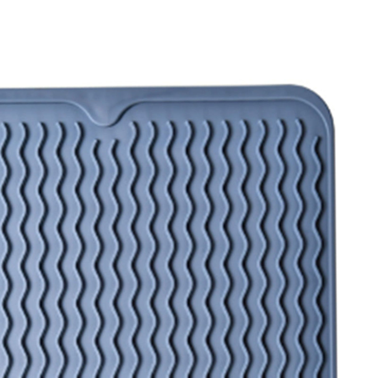 Table Insulating Rubber Mat Anti Slip Waterproof Heat Resistant Dish Drying Placemat for Kitchen Blue