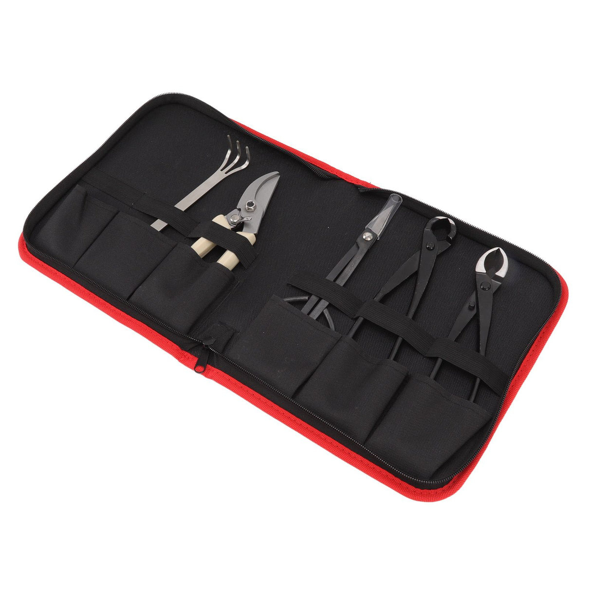 5Pcs Bonsai Tool Set Kit Carbon Steel Bonsai Scissors Rake Branch Cutter Pruning Shears Pliers Garden Tools
