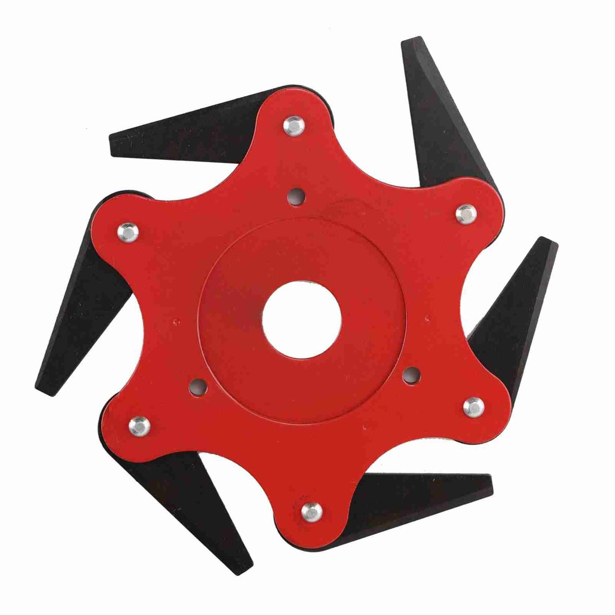 6 Blade Brush Cutter Head 2.5cm Inner Diameter Nylon and Manganese Steel Trimmer Head for Garden Tool Red