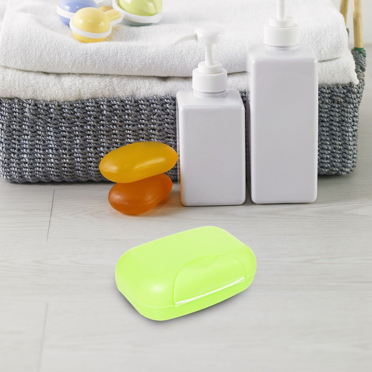 Travel Soap Container Waterproof Portable Bar Soap Case Holder Leakproof Soap Box for Home Hotel Green