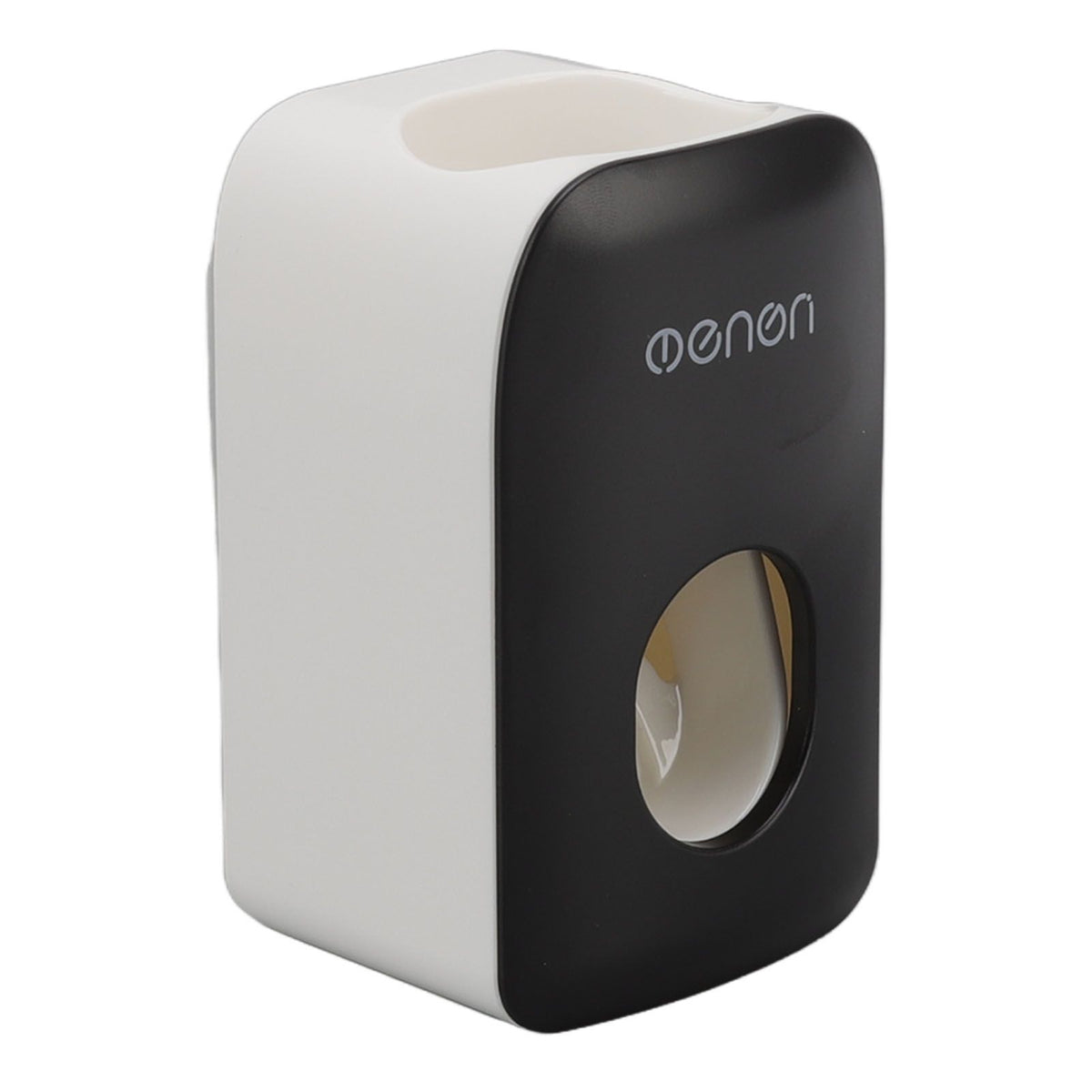 Automatic Toothpaste Dispenser Wall Mounted Adhesive Toothpaste Squeezer Holder for Bathroom Black