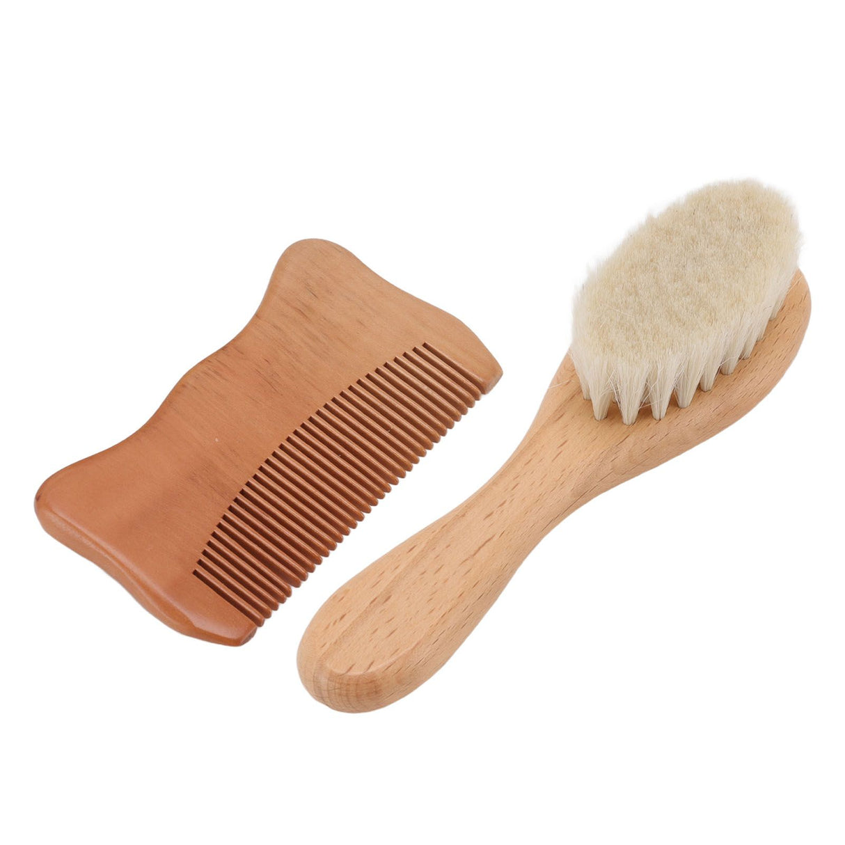 Wooden Baby Hair Brush Comb Set Baby Bathing Wood Comb Wool Brush Men Oil Head Style Beard Brush