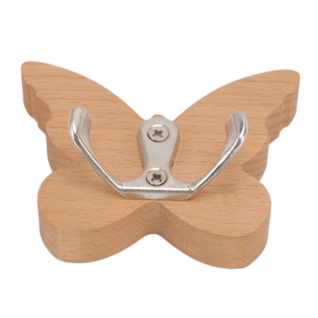Wooden Butterfly Wall Hook Wood Wall Mounted Hanger for Coat Clothes Hat Towel
