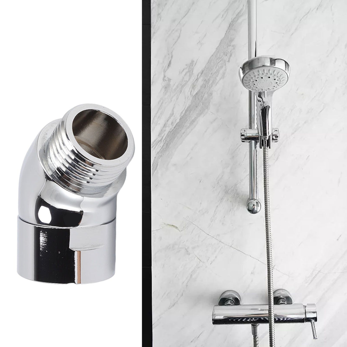Handhold Shower Elbow Adapter 135 Degrees Shower Head Brass Elbow Adapter Shower Accessories G1/2in
