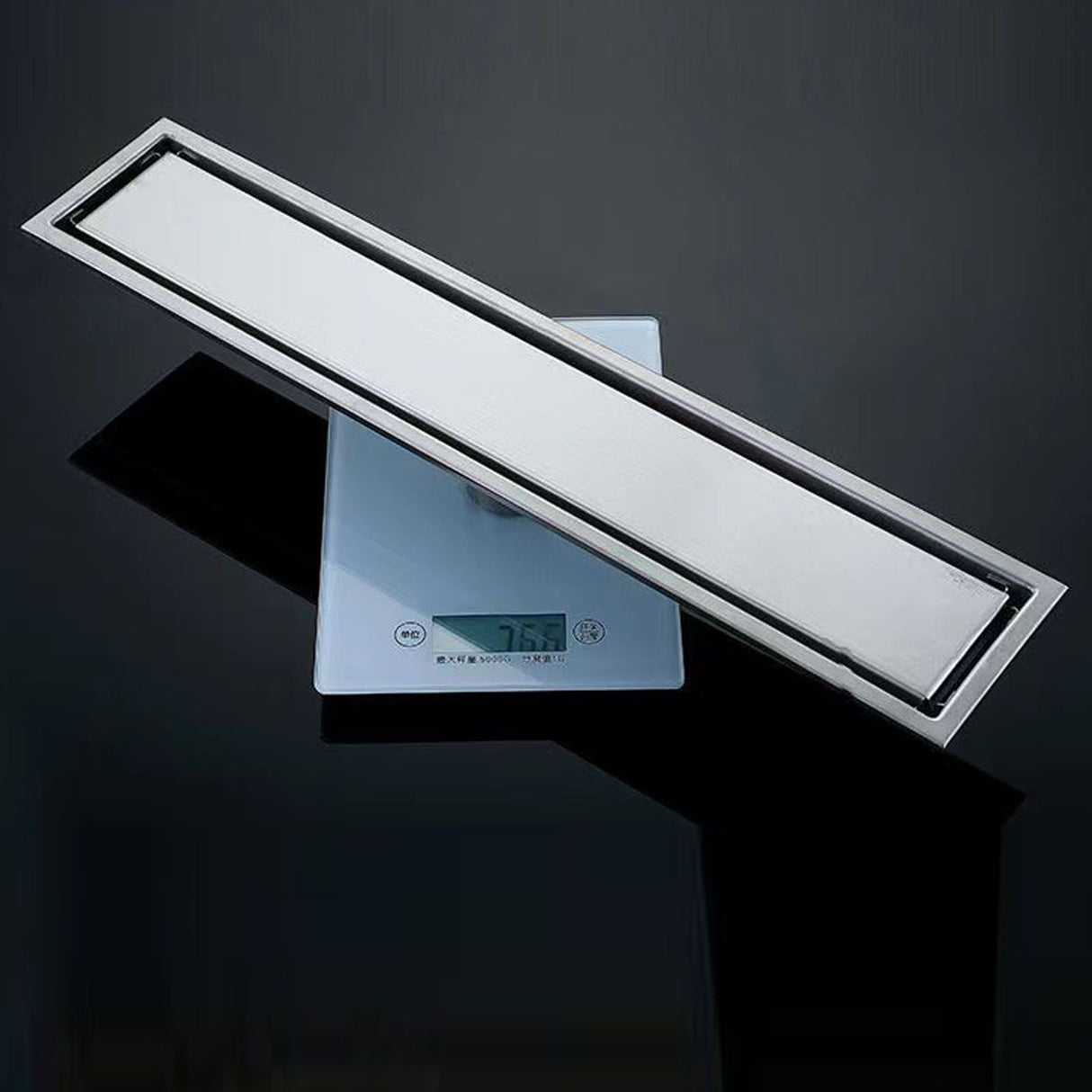 Linear Shower Drain Stainless Steel Rustproof Scratch Resistant Detachable Long Floor Drain for Bathroom Washroom Floor Drain