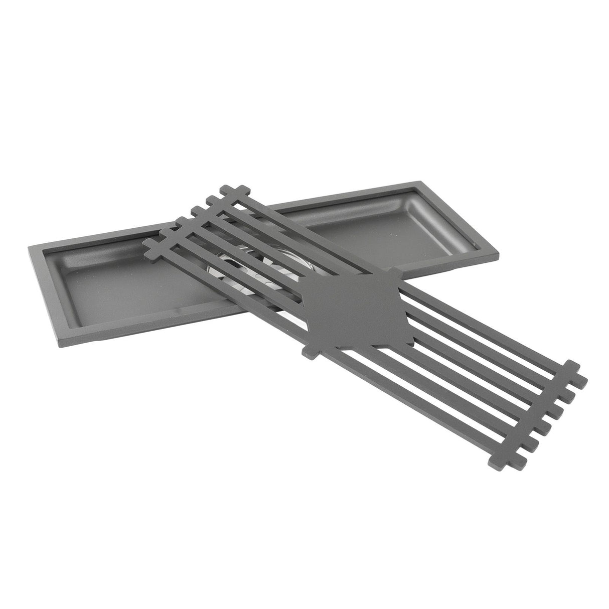 Floor Drain Stainless Steel Rectangle Corrosion Resistance Shower Grate for Kitchen Balcony Hotel 30CM/11.8IN