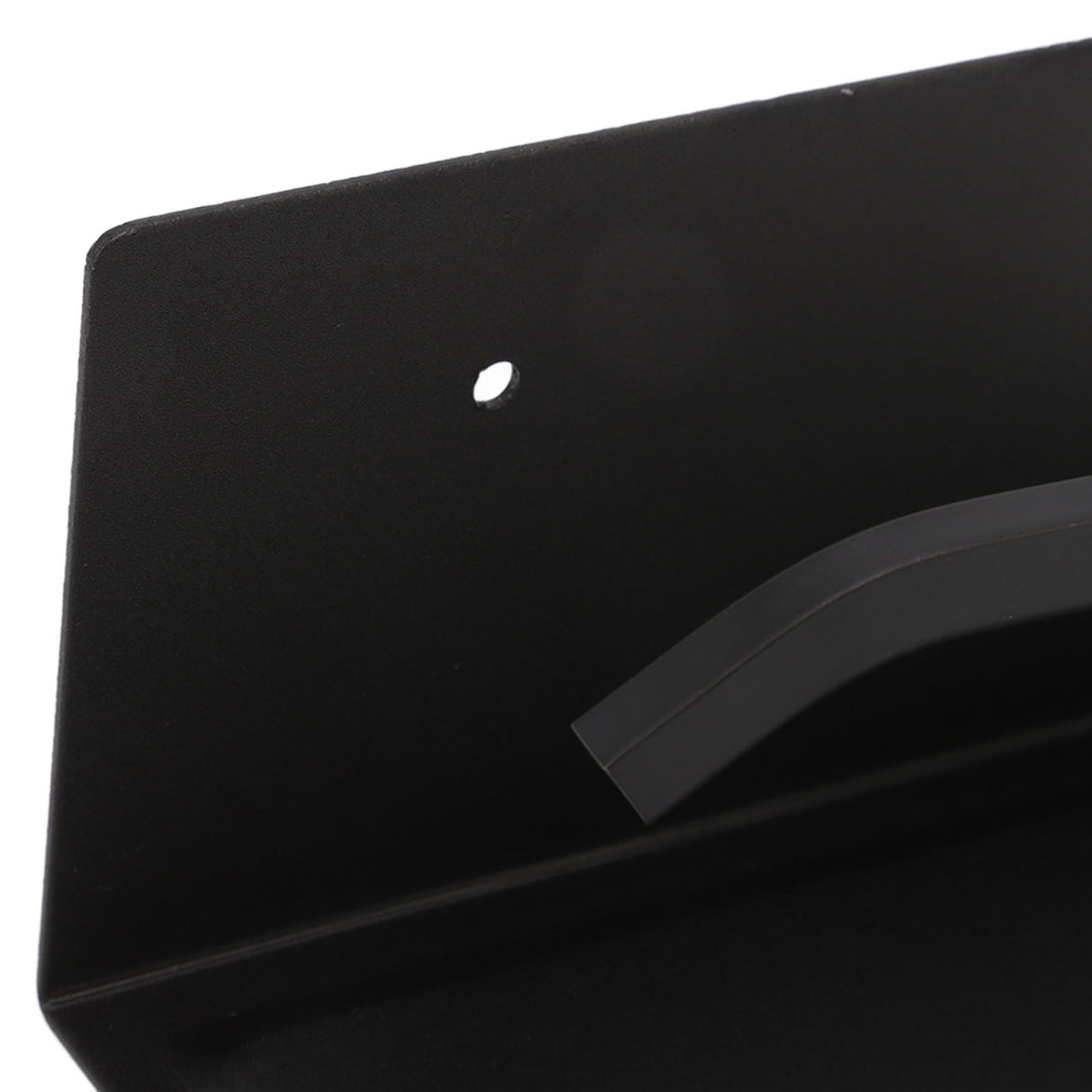 Wall Mounted Tissue Holder Toilet Tissue Bracket Bathroom Paper Roll Hanger with Phone Shelf Black