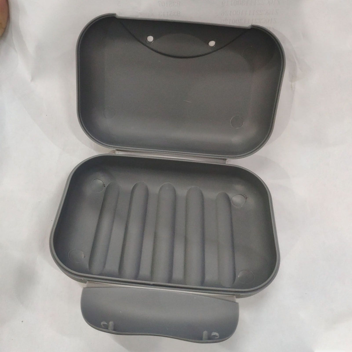 Soap Container Waterproof Washable Grey Portable Soap Case with Lock for Home Ourdoor Travelling